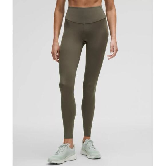 NWT Lululemon Athletica Base Pace HR Tight 28” Leggings Olive Green Size 2 - Picture 1 of 8